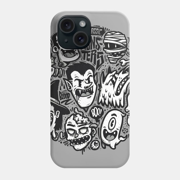 Classic Monsters V1 Phone Case by StudioM6