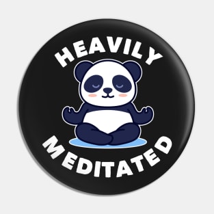 Funny Yoga Heavily Meditated Panda Namaste Meditate Relax Pin