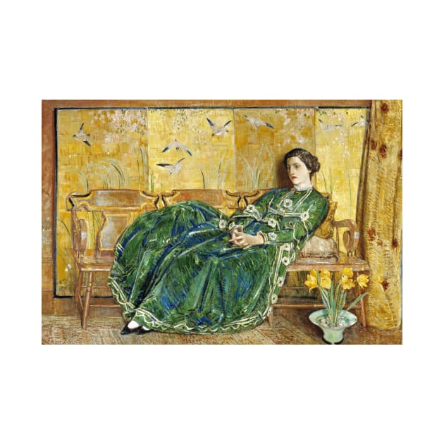 April - (The Green Gown) by Childe Hassam by Classic Art Stall