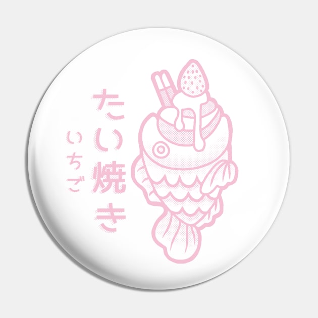 Strawberry Taiyaki Pin by Gingersnaap