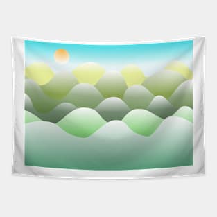 Summer hills under sun light Tapestry