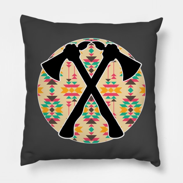 Tomahawk Pattern - 8 Pillow by Brightfeather