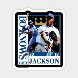 Bo Jackson Bo Knows Signature Vintage Legend Baseball Football Bootleg Rap Graphic Style Magnet