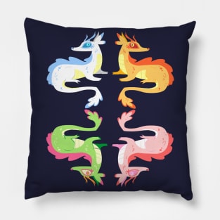 Dragon Quadruplets Pillow