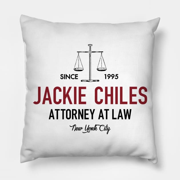 Jackie Chiles Lawfirm Pillow by artnessbyjustinbrown