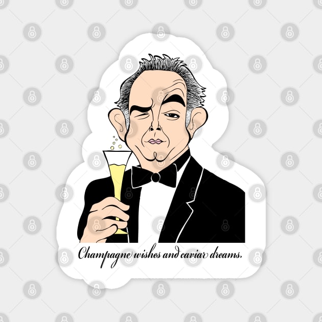 Lifestyles of Rich and Famous Robin Leach Classic TV Show Host Magnet by cartoonistguy