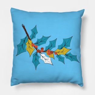 Cute Holly Branch Pillow