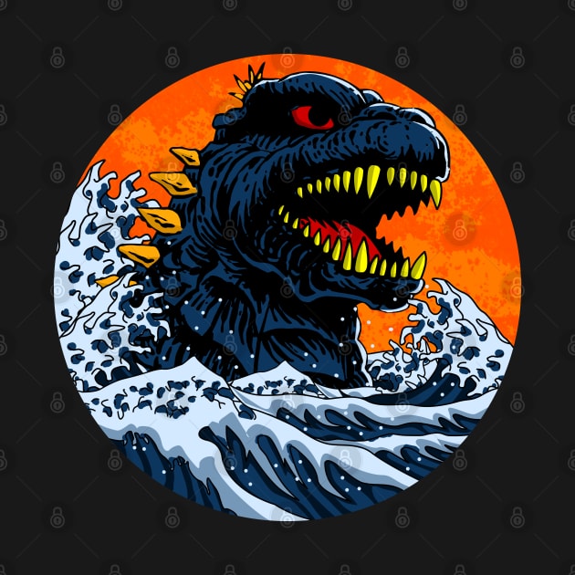 BIG MONSTER WAVE by canzyartstudio