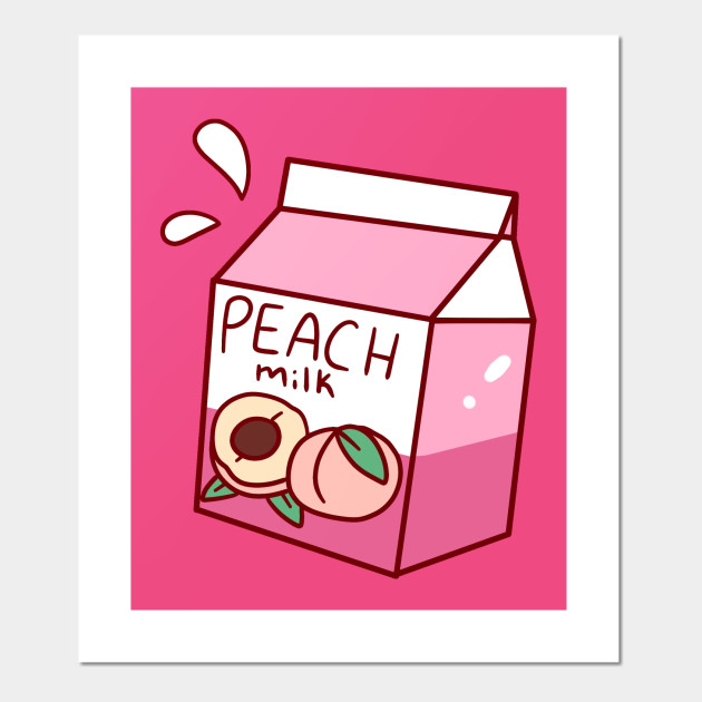 Peach Milk Peach Affiche Et Impression D Art Teepublic Fr