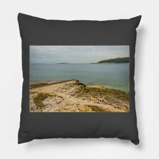 Limestone Coast in Kamenjak Park, Croatia Pillow