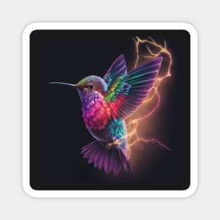 Tropical Fantasy Hummingbird with Electricity. Magnet