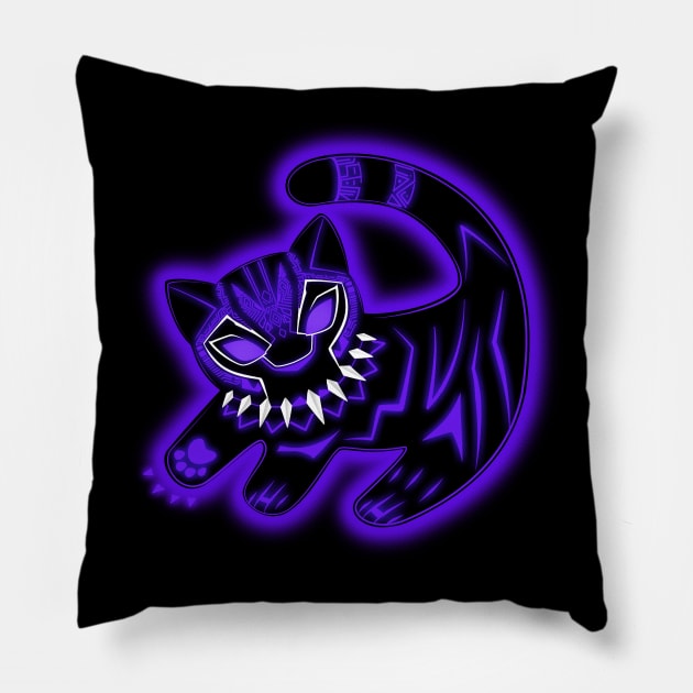 The panther king purple Pillow by MIKELopez