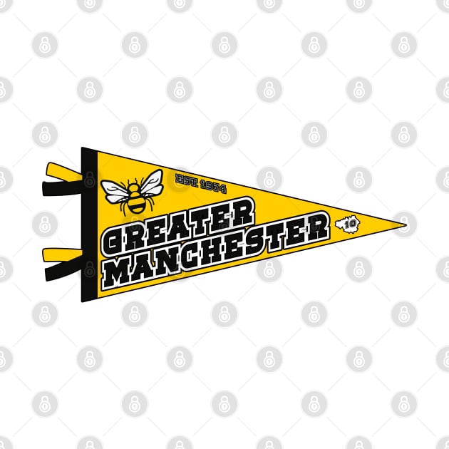 Greater Manchester Sports Varsity Pennant 1974 bee by jimmy-digital