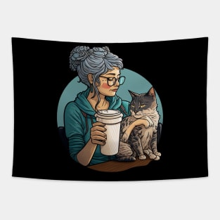 The Purrfect Brew Tapestry