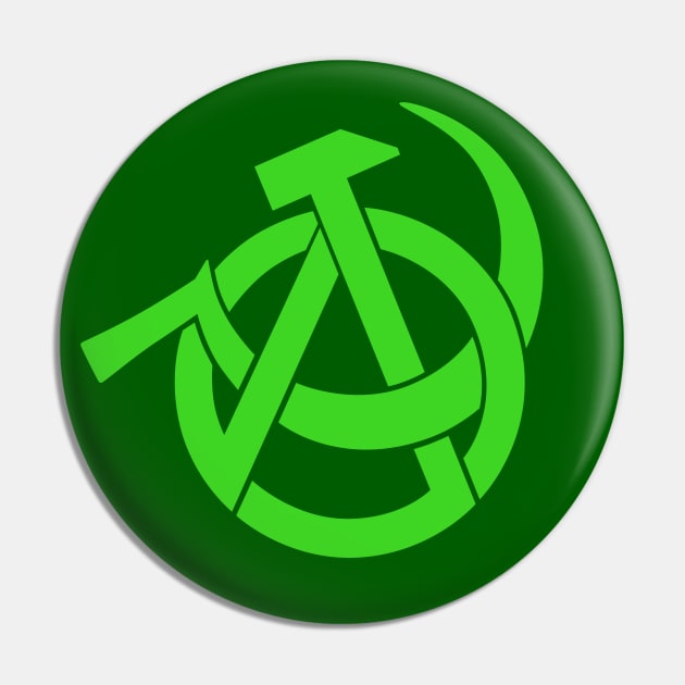 Green Anarcho-communism Pin by dreambeast.co