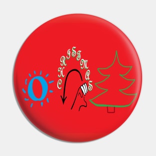 ASL O Christmas Tree Pin