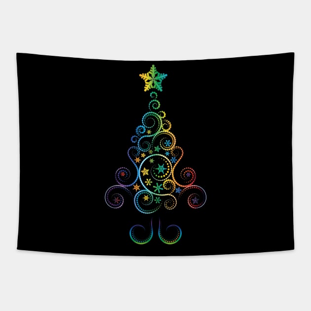 Decorative Christmas Tree Tapestry by AnnArtshock