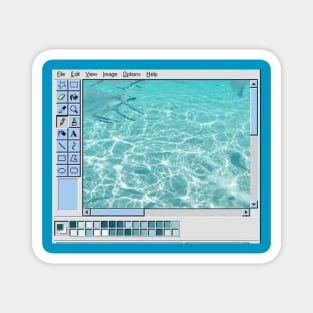 Vaporwave Microsoft paint Magnet