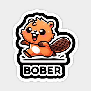 Kawaii Bober | Korean Bóbr | Polish Beaver | Meme from Poland | Slav | Slavic Magnet