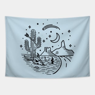 Vintage Sedona Arizona Desert Night T-Shirt Tapestry