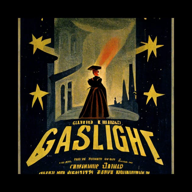 Film poster for a film called Gaslight. by Liana Campbell