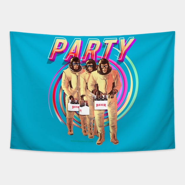 Party of the Apes Tapestry by scragglerock