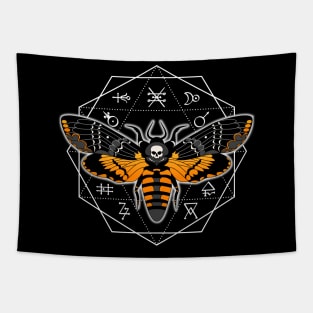 Deathshead Moth Alchemy circle Tapestry