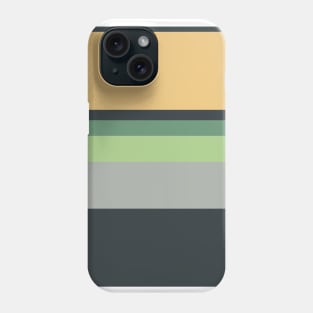 A magnificent tailoring of Greyish, Onyx, Slate Green, Laurel Green and Pale Gold stripes. Phone Case