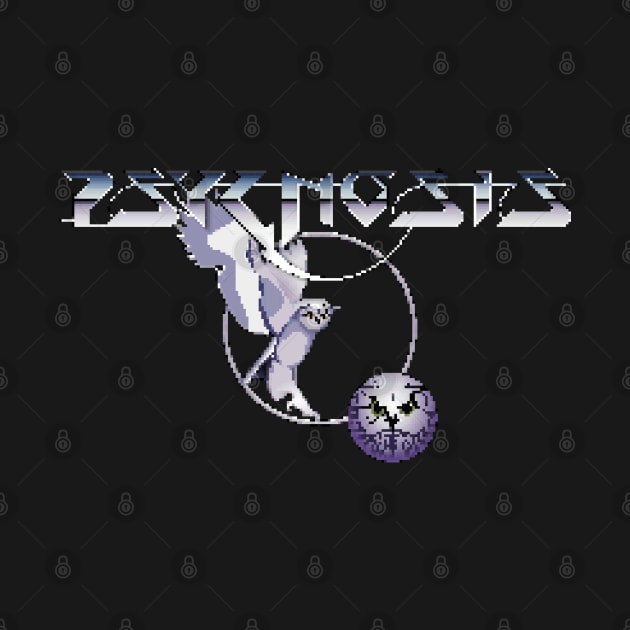 Retro Video Games Psygnosis Logo Pixellated by Meta Cortex