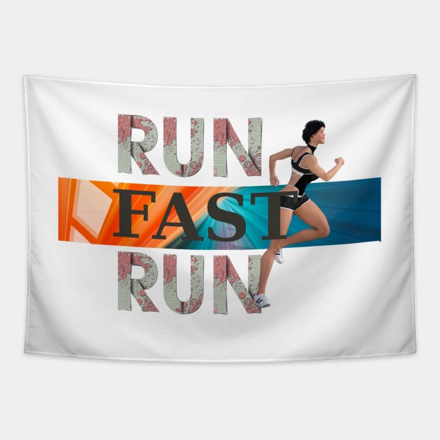 Run Fast Run Tapestry by teepossible