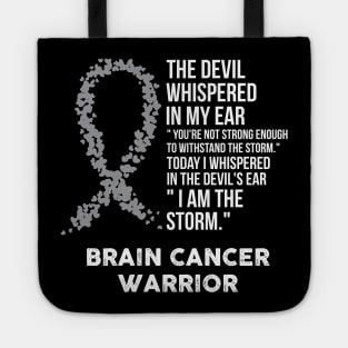 The Devil- Brain Cancer Awareness Support Ribbon Tote