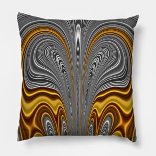 complex gold and silver art deco style Pillow