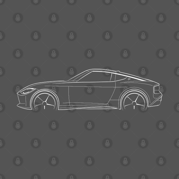 Nissan 400Z - profile stencil, white by mal_photography