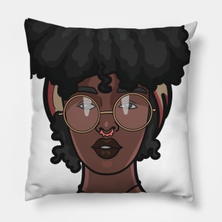 Black Woman Cute and Kinky Pillow