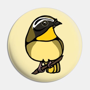 Common Yellowthroat Warbler Graphic Pin