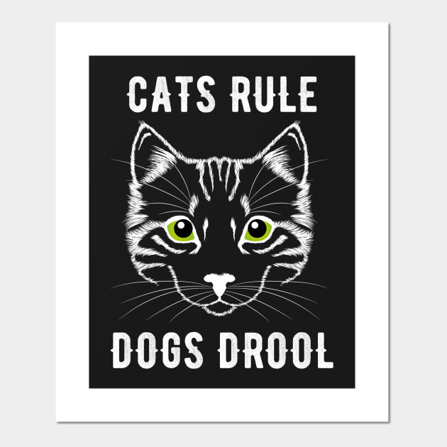 Cats Rule Dogs Drool Funny Cat Posters And Art Prints Teepublic