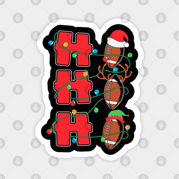 American Football Christmas Gift Magnet by BadDesignCo