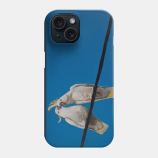 Salt Crested Cockatoo Pair Phone Case