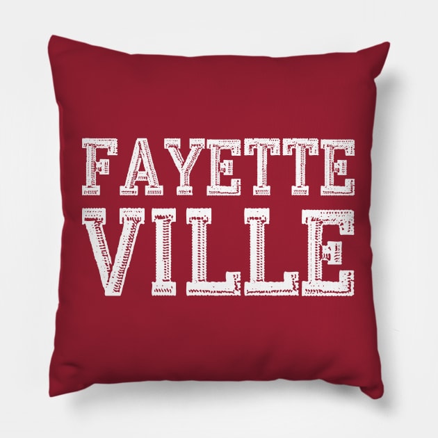 FAYETTEVILLE ARKANSAS Pillow by thedeuce