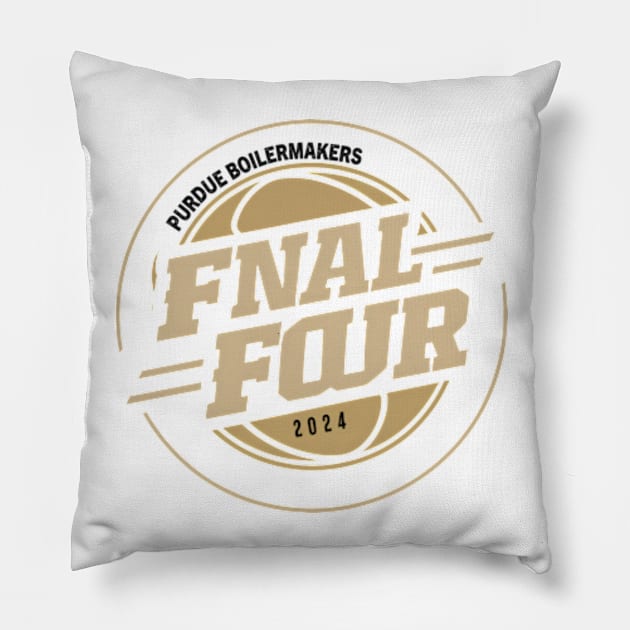 Purdue Boilermakers Final Four 2024 Pillow by YASSIN DESIGNER