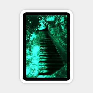 Piano in the Trees (green) Magnet