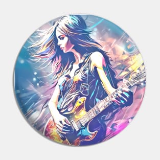 Girl who loves Hard Rock Pin