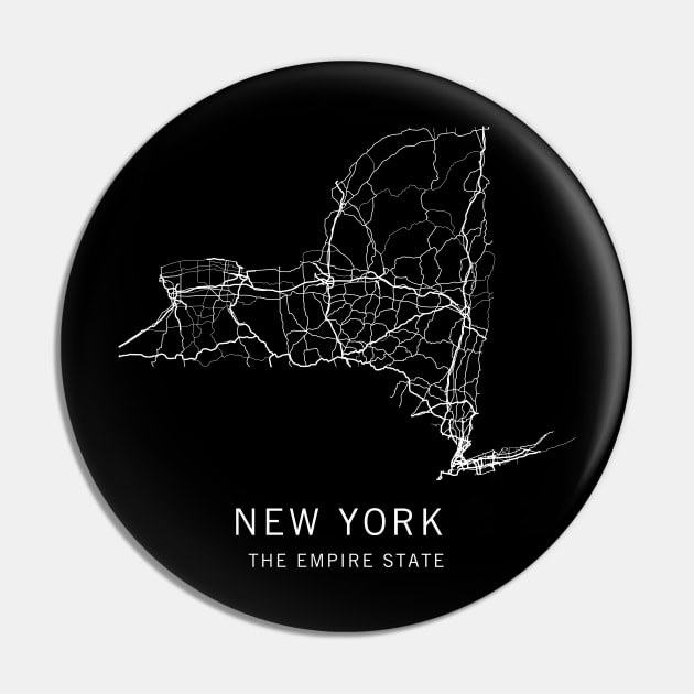 New York State Road Map Pin by ClarkStreetPress