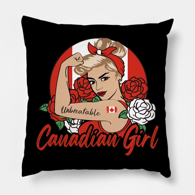 Canadian Girl Pillow by JayD World