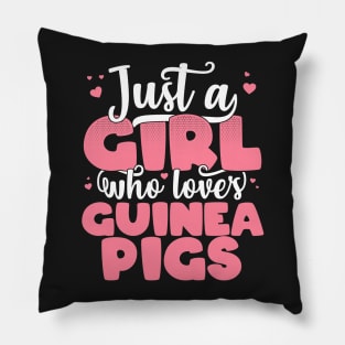 Just A Girl Who Loves guinea pigs - Cute guinea pig gift graphic Pillow