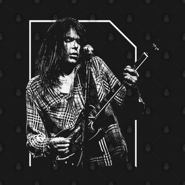 Neil Young  // Vintage Style Design by Indanafebry