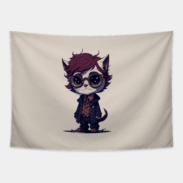 meowgical cat design Tapestry by hippohost