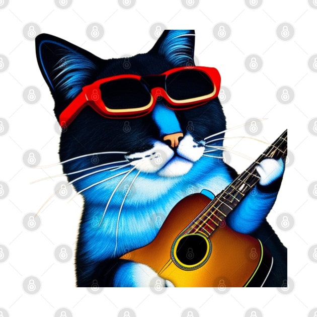 Cool Guitar Player by ThePawPrintShoppe