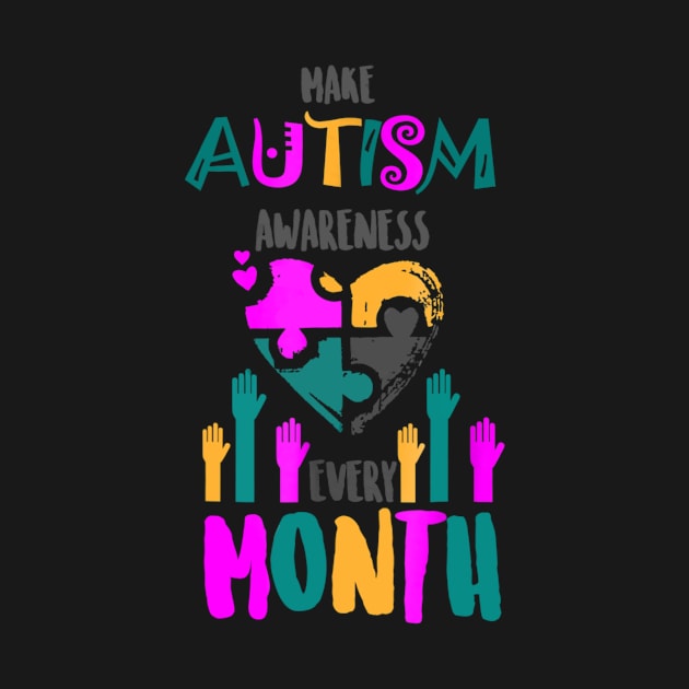 Make Autism Awareness Every Month Colorful Puzzle by Elsie