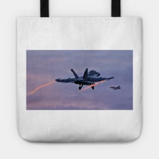 Navy Super Hornets at dusk Tote